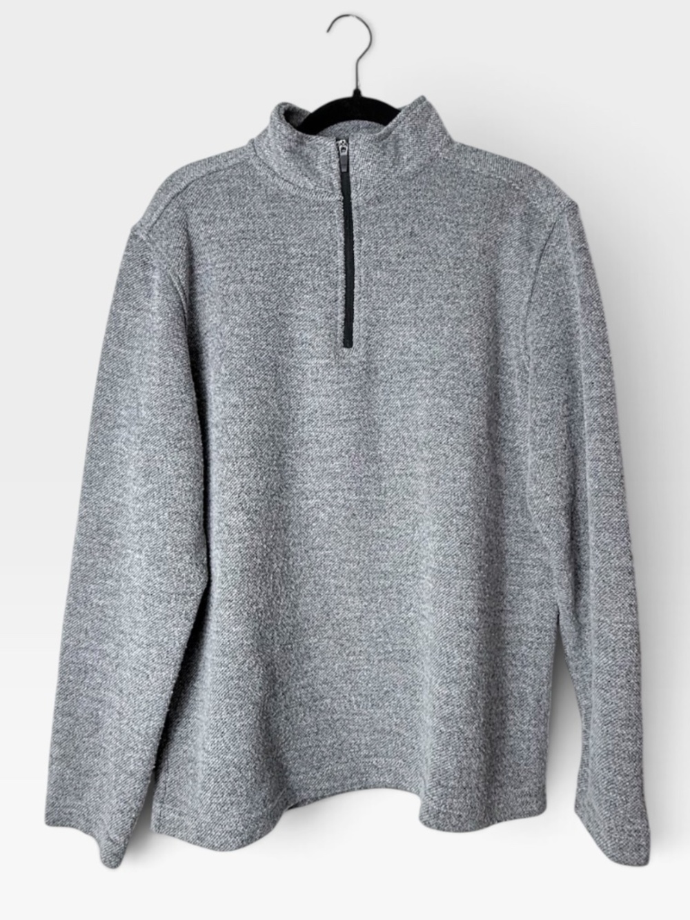 Artefact Men's Grey Half Zip Sweater Size Large Pullover Fall Winter (W)